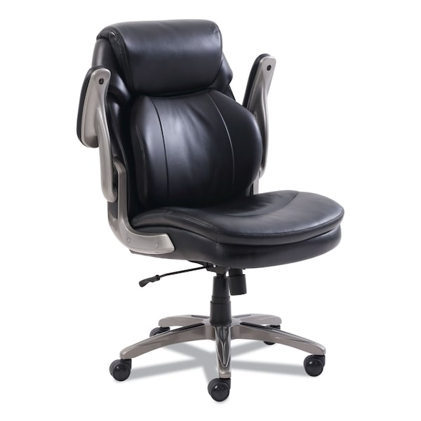 Sertapedic Cosset Mid-Back Executive Chair, Supports up to 275 lbs., Black/Slate - 48966