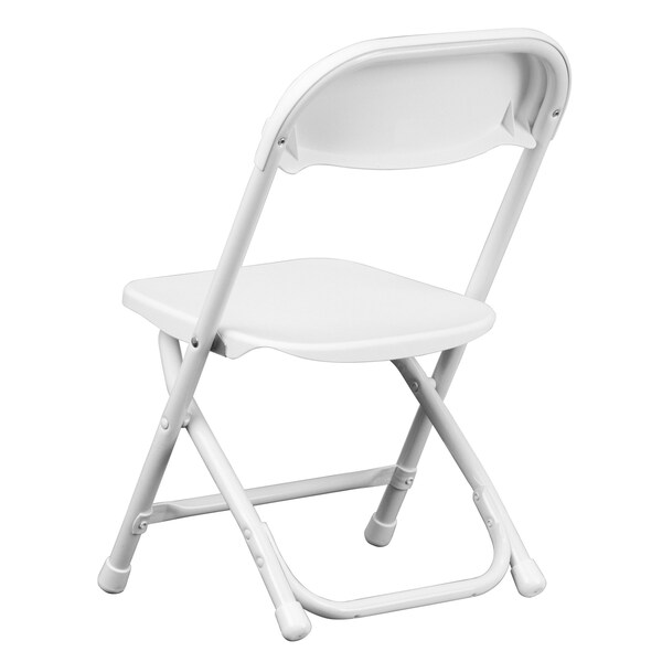Flash Furniture Kids White Plastic Folding Chair - 2-Y-KID-WH-GG