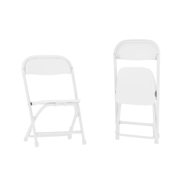 Flash Furniture Kids White Plastic Folding Chair - 2-Y-KID-WH-GG