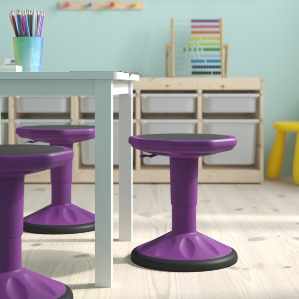 Flash Furniture Purple Kids Adjustable Active Learning Stool - AY-9001S-PR-GG