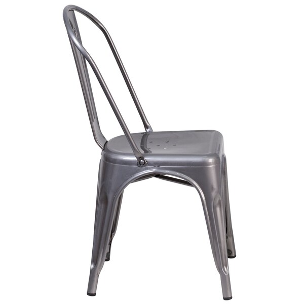 Flash Furniture Contemporary Indoor Stackable Chair, 17-3/4 in W 21" L 33-1/2" H - XU-DG-TP001-GG