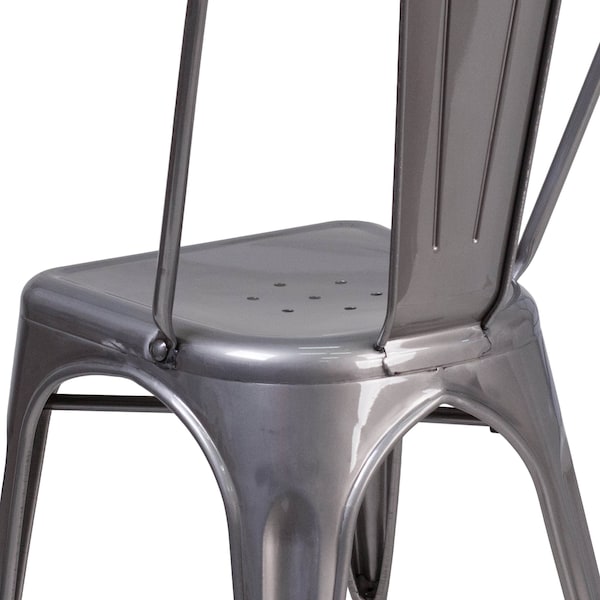 Flash Furniture Contemporary Indoor Stackable Chair, 17-3/4 in W 21" L 33-1/2" H - XU-DG-TP001-GG