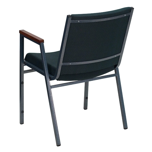 Flash Furniture Fabric Stack Chair w/Arms, Green - XU-60154-GN-GG