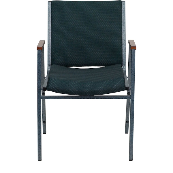 Flash Furniture Fabric Stack Chair w/Arms, Green - XU-60154-GN-GG
