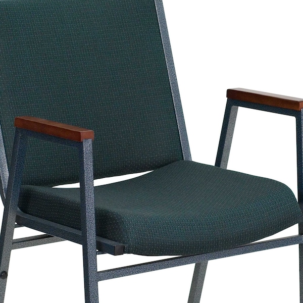 Flash Furniture Fabric Stack Chair w/Arms, Green - XU-60154-GN-GG