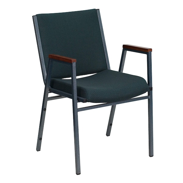 Flash Furniture Fabric Stack Chair w/Arms, Green - XU-60154-GN-GG