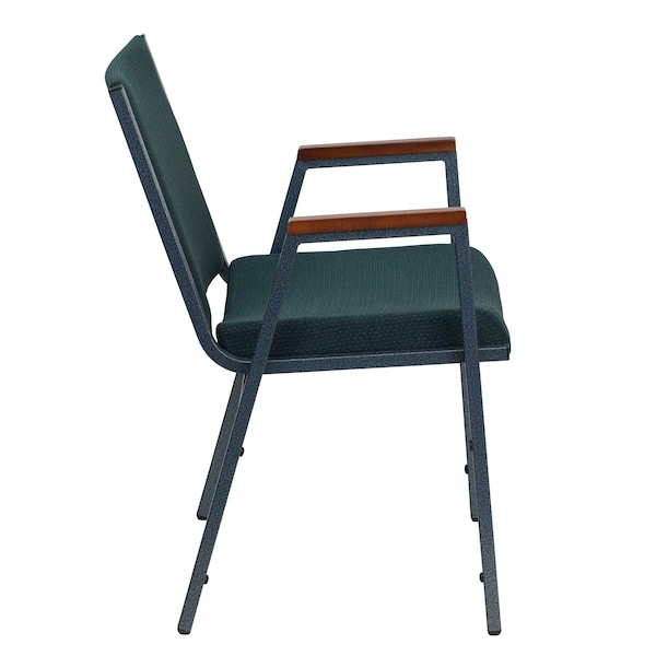 Flash Furniture Fabric Stack Chair w/Arms, Green - XU-60154-GN-GG