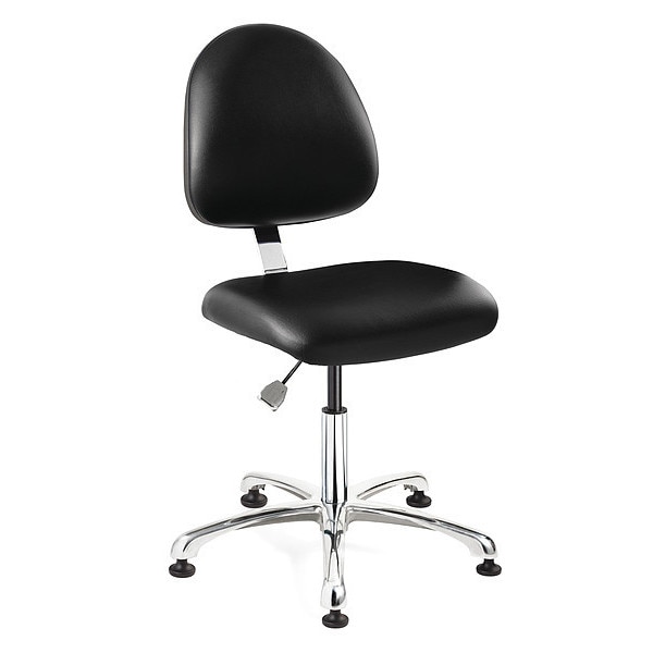 Bevco Vinyl Desk Chair, 15-1/2" to 21", No Arms, Black - 9050M-S-BKV