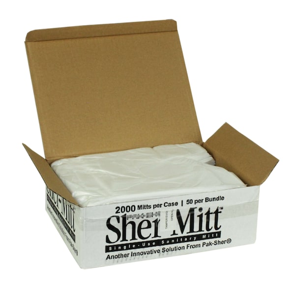 Pak-Sher Pak-Sher 8"x8" Poly Burger Food Mitt, PK2000 - 5486
