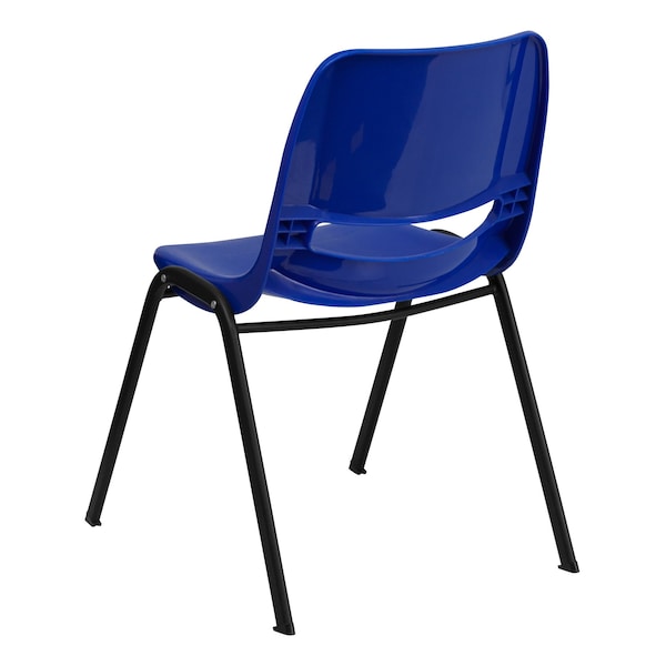 Flash Furniture Stack Chair, Navy w/ Black Frame, 14"H - RUT-14-NVY-BLACK-GG