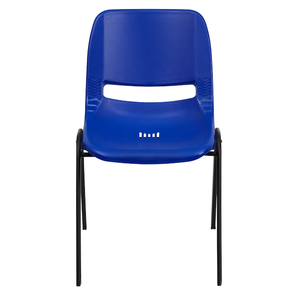 Flash Furniture Stack Chair, Navy w/ Black Frame, 14"H - RUT-14-NVY-BLACK-GG