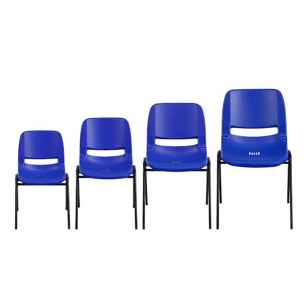 Flash Furniture Stack Chair, Navy w/ Black Frame, 14"H - RUT-14-NVY-BLACK-GG
