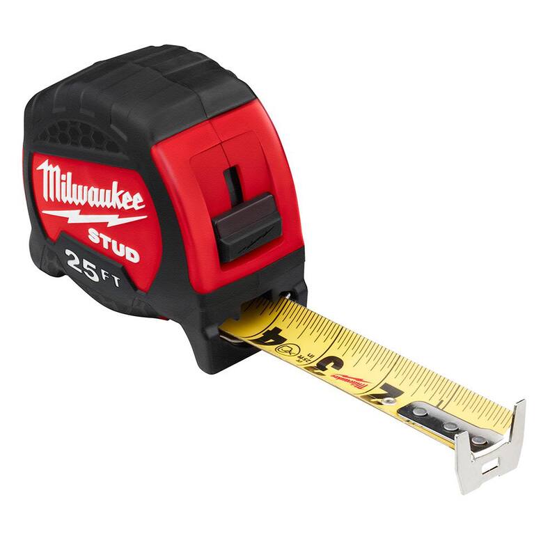 Milwaukee Hardline 2 .5 in. D 2 Steel Smooth Blade Pocket Folding Knife with 2 5 ft. Gen II STUD Tape Measure (2 -Piece) - 48-22-1997-48-22-9725