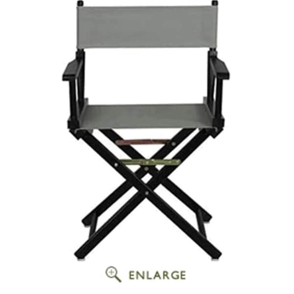 Betterbeds 200-02-021-18 18 in. Directors Chair Black Frame with Gray Canvas - BE4248592
