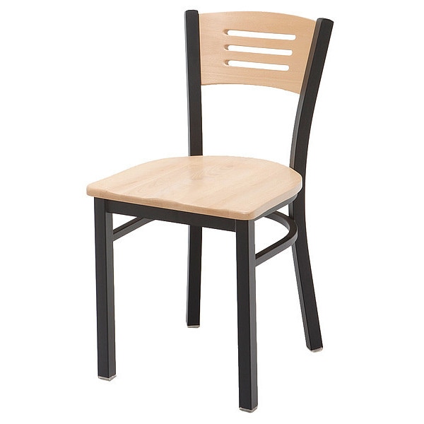 Kfi Ladder Back Metal Cafe Chair, Natural - 3315B-NA