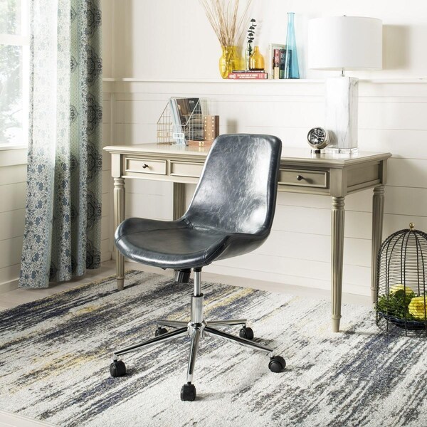 Safavieh Fletcher Swivel Office Chair Dark Grey & Chrome - OCH7501C