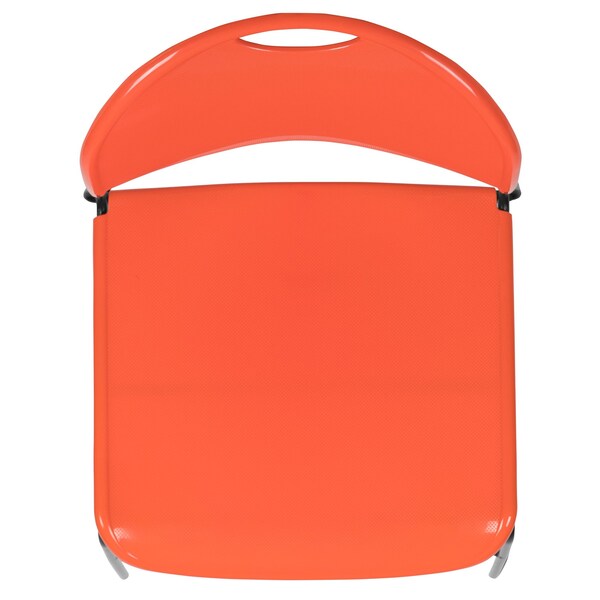 Flash Furniture Orange Plastic Stack Chair, PK5 - 5-RUT-188-OR-GG