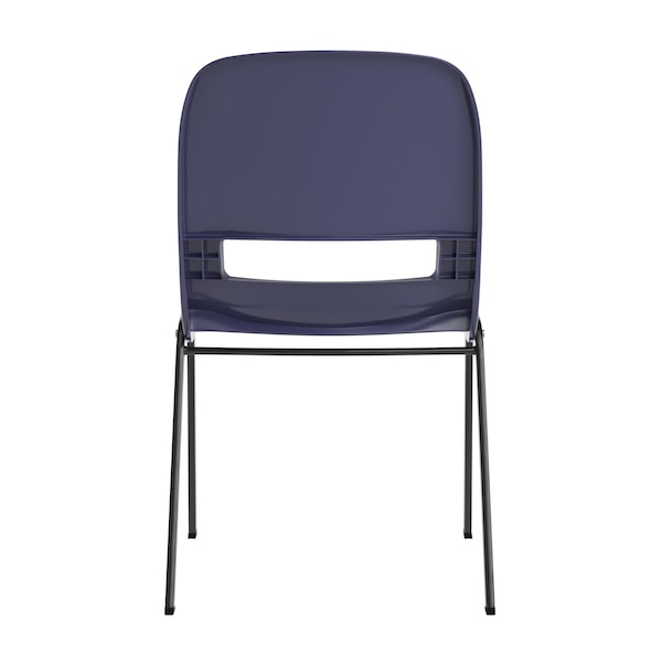 Flash Furniture 661 lb. Capacity Navy Stack Chair w/ Black Frame - RUT-16-PDR-NAVY-GG
