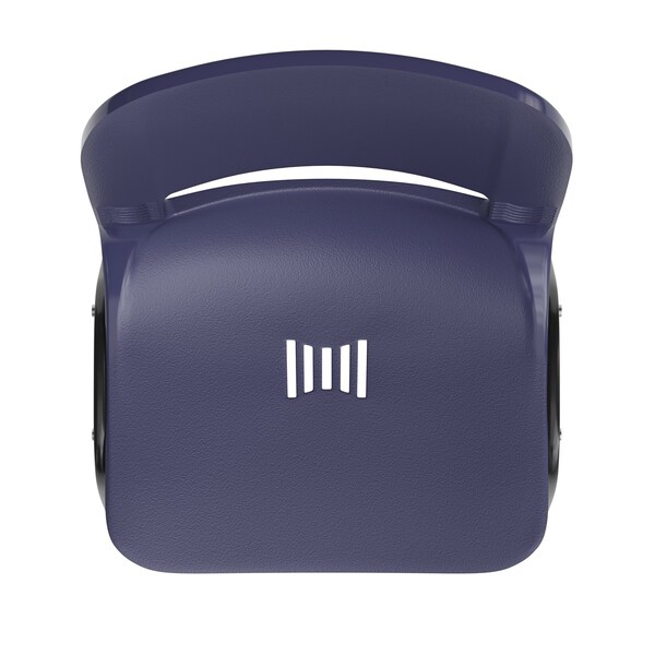 Flash Furniture 661 lb. Capacity Navy Stack Chair w/ Black Frame - RUT-16-PDR-NAVY-GG