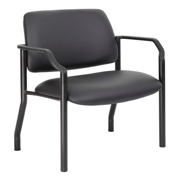 Officesource OS Big & Tall Collection Guest Chair with Arms and Black Frame - 59051FPABK