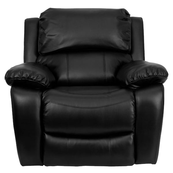 Flash Furniture Contemporary Chair Leather Rocker Recliner, Black, Fixed Arms, 21" Height, Leather, Black - MEN-DA3439-91-BK-GG