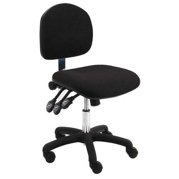 Benchpro Fabric Task Chair, 17" to 22", No Arms, Black - WNS-FB-TLC-WW-BLACK