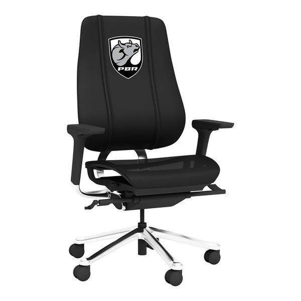 Dreamseat PhantomX Mesh Gaming Chair with Professional Bull Riders Bull Head Shield Logo - DSPHGMCHRBKJCKT-PSPBR0005A