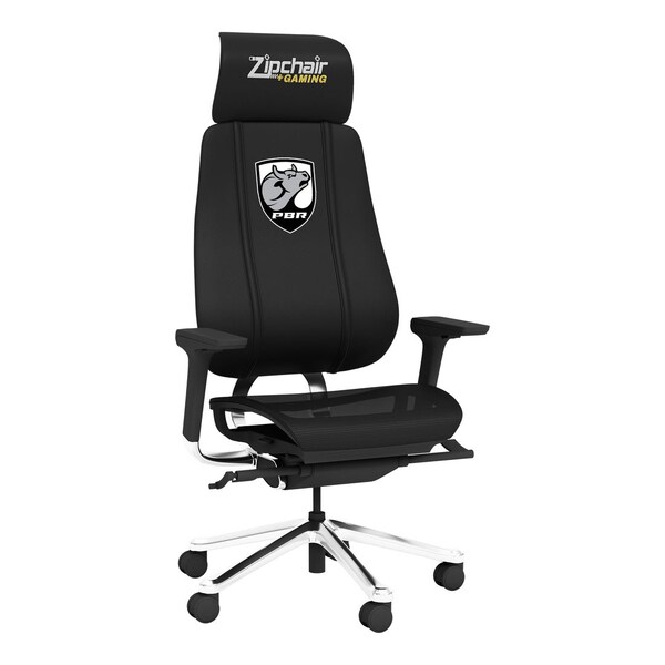 Dreamseat PhantomX Mesh Gaming Chair with Professional Bull Riders Bull Head Shield Logo - DSPHGMCHRBKJCKT-PSPBR0005A