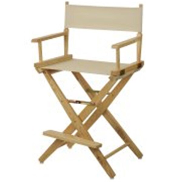 Doba-Bnt 206-20-032-12 24 in. Extra-Wide Premium Directors Chair, Natural Frame with Natural Color Cover - SA3286684