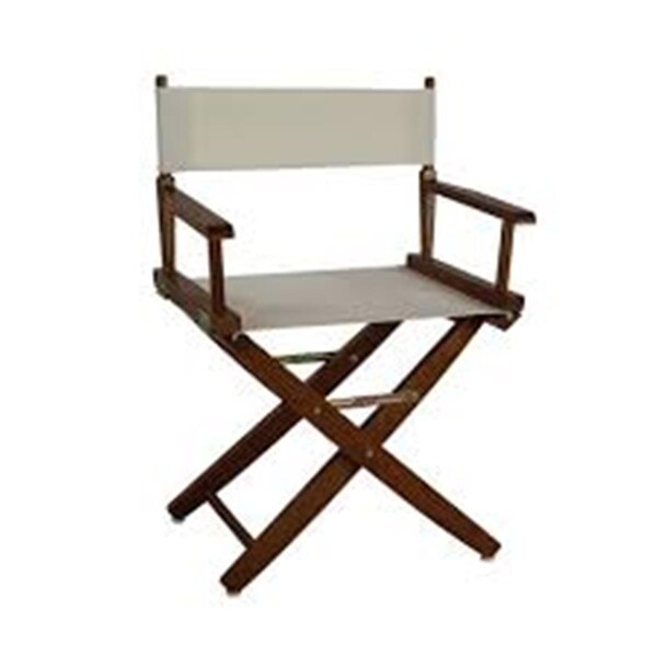 Doba-Bnt 206-04-032-12 18 in. Extra-Wide Premium Directors Chair, Oak Frame with Natural Color Cover - SA2691190