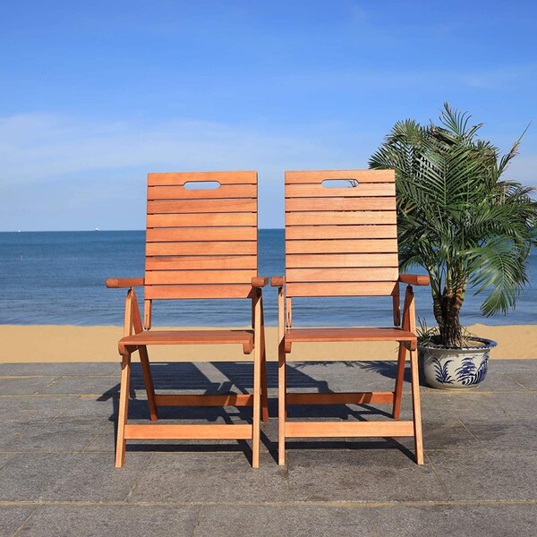 Safavieh Rence Folding Chair, Natural - PAT7060A-SET2