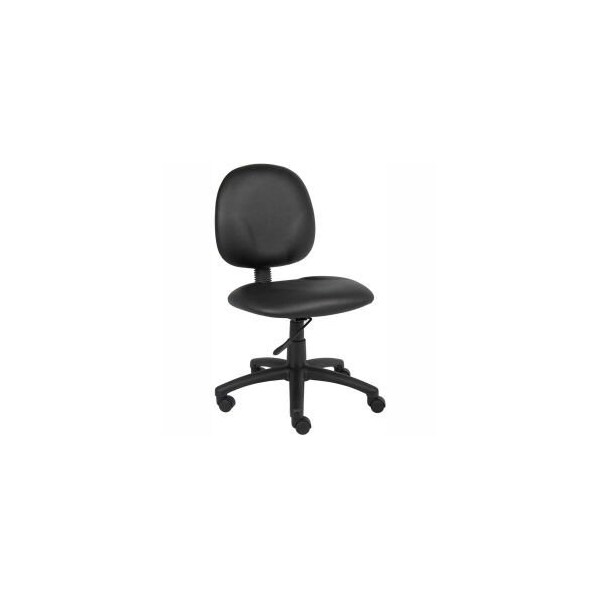 Boss Office Products Boss Task Chair - Vinyl - Mid Back - Black - B9090-AM
