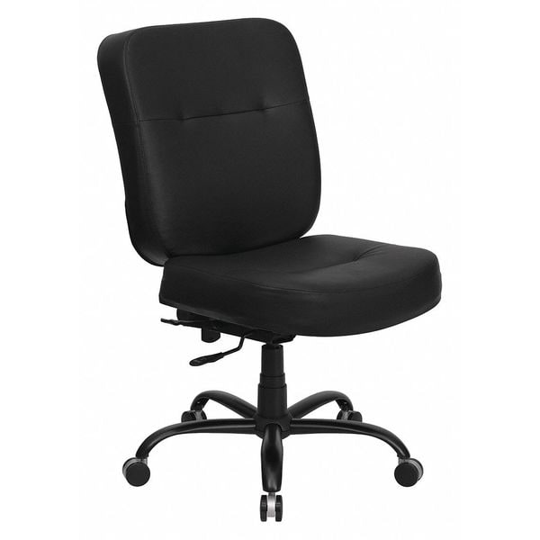 Flash Furniture Executive Chair, Black Seat, Leather Back - WL-735SYG-BK-LEA-GG