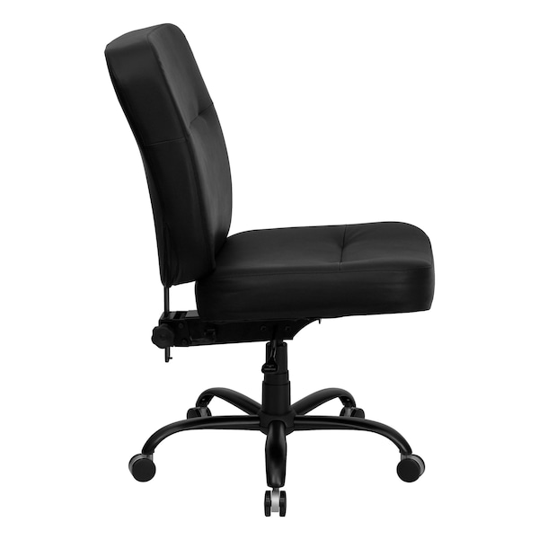 Flash Furniture Executive Chair, Black Seat, Leather Back - WL-735SYG-BK-LEA-GG