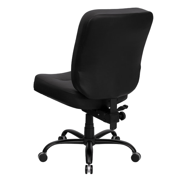 Flash Furniture Executive Chair, Black Seat, Leather Back - WL-735SYG-BK-LEA-GG