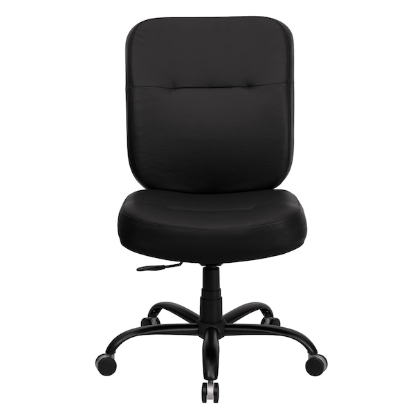 Flash Furniture Executive Chair, Black Seat, Leather Back - WL-735SYG-BK-LEA-GG