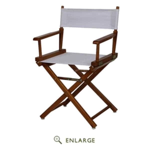 Betterbeds 200-55-021-29 18 in. Directors Chair Honey Oak Frame with White Canvas - BE4257574