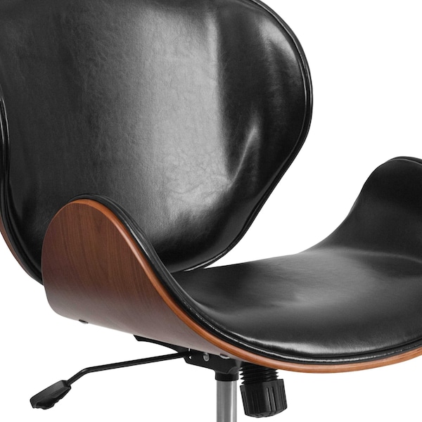 Flash Furniture Contemporary Chair, 17" to 20"Height, 35-1/4"H - SD-SDM-2240-5-BK-GG