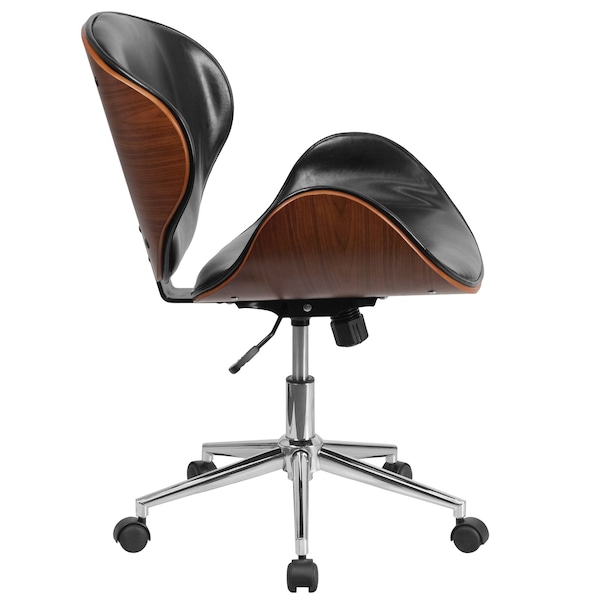 Flash Furniture Contemporary Chair, 17" to 20"Height, 35-1/4"H - SD-SDM-2240-5-BK-GG