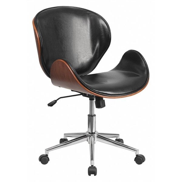 Flash Furniture Contemporary Chair, 17" to 20"Height, 35-1/4"H - SD-SDM-2240-5-BK-GG