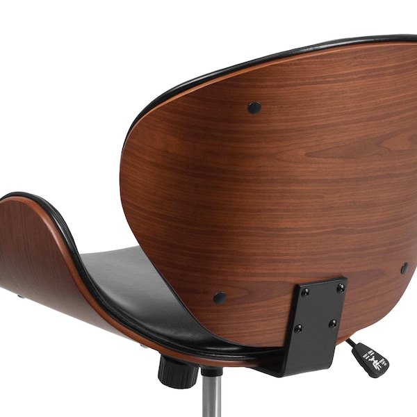 Flash Furniture Contemporary Chair, 17" to 20"Height, 35-1/4"H - SD-SDM-2240-5-BK-GG