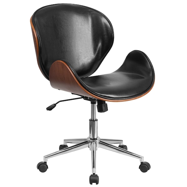 Flash Furniture Contemporary Chair, 17" to 20"Height, 35-1/4"H - SD-SDM-2240-5-BK-GG