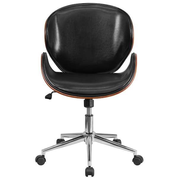 Flash Furniture Contemporary Chair, 17" to 20"Height, 35-1/4"H - SD-SDM-2240-5-BK-GG