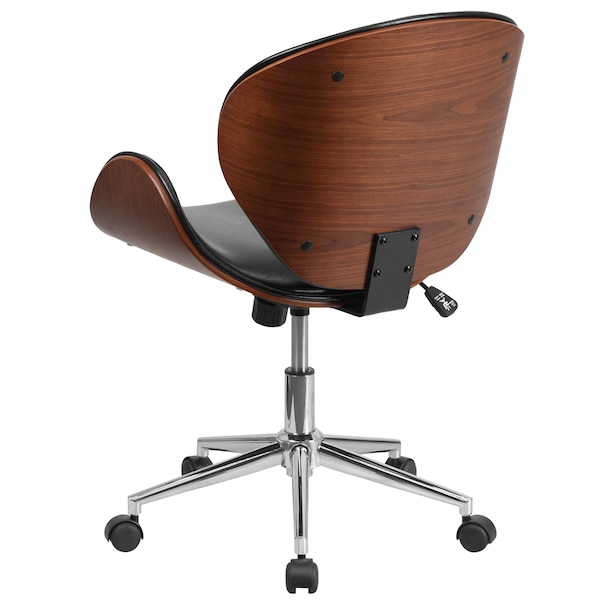 Flash Furniture Contemporary Chair, 17" to 20"Height, 35-1/4"H - SD-SDM-2240-5-BK-GG