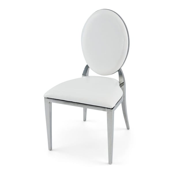 Atlas Commercial Products Alexa Dining Chair, Chrome - ALEXA41SLVR