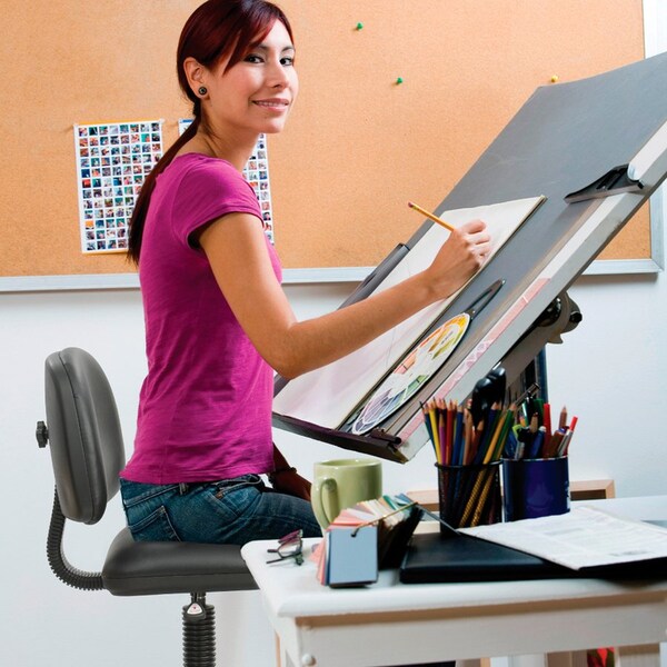 Safco CHAIR, PRCSN, EXTHT, VYL, BK - SAF3406BL