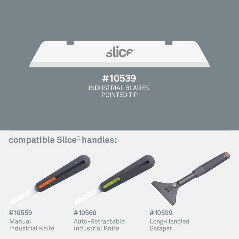 Slice Industrial Blades Pointed Tip (6 Packs of 4) - 10539
