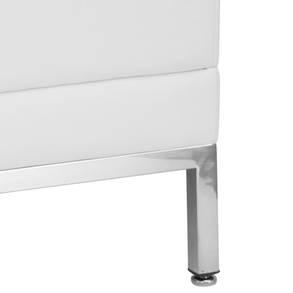 Flash Furniture Hercules Imagination Chair, White Back, 28 in W 28-3/4" L 27-1/4" H, Armless, Leather Seat - ZB-IMAG-MIDDLE-WH-GG