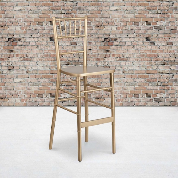 Flash Furniture HERCULES Series Gold Wood Chiavari Barstool - 2-XA-CH-BAR-GO-GG