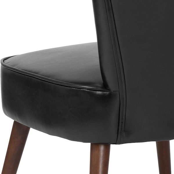 Flash Furniture HERCULES Holloway Series Black Leather Retro Chair - 2-QY-A02-BK-GG